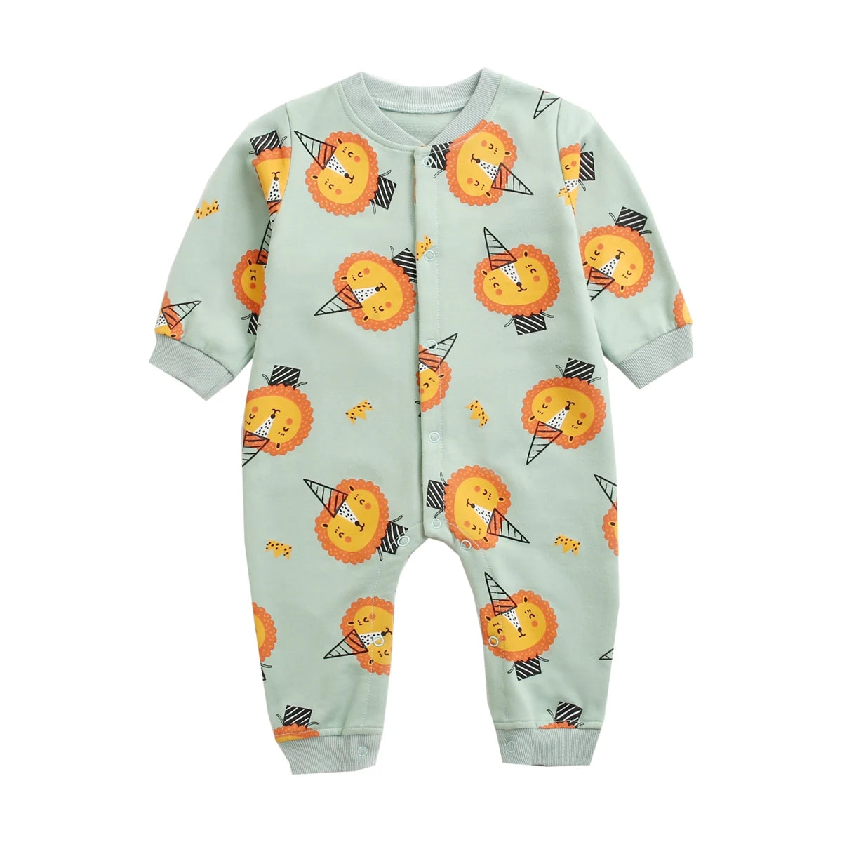 Cartoon Baby Rompers Long Sleeve Infants Jumpsuit