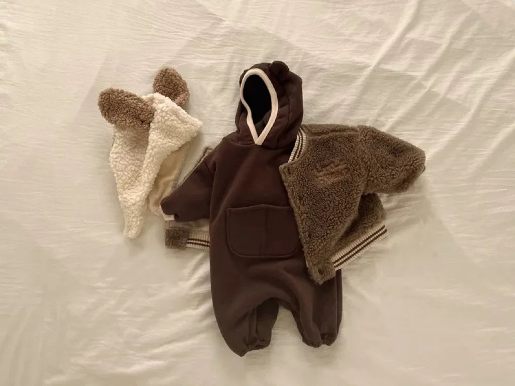 Winter Baby Plus Velvet Baseball Coat
