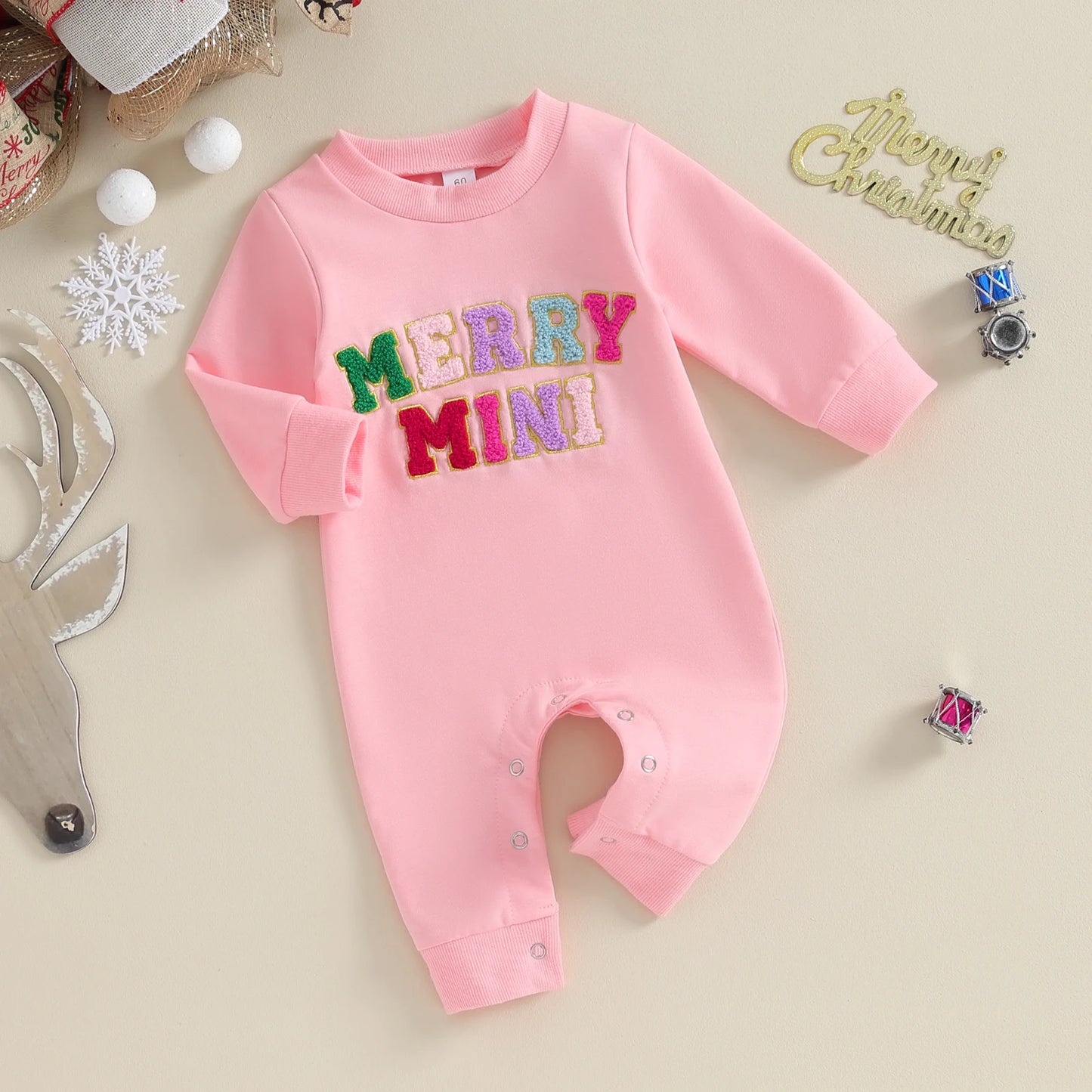 Santa Baby Christmas Long Sleeve Rompers