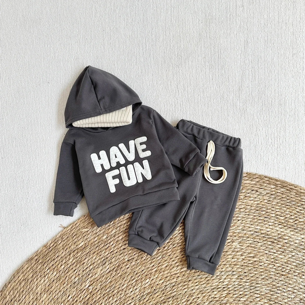 Boys/ Girls Hoodies Suit Casual Style Letter Print 2PCS Sets