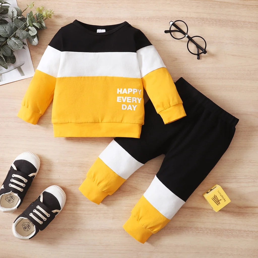 Long Sleeve T-shirt Top + Long Pant Set