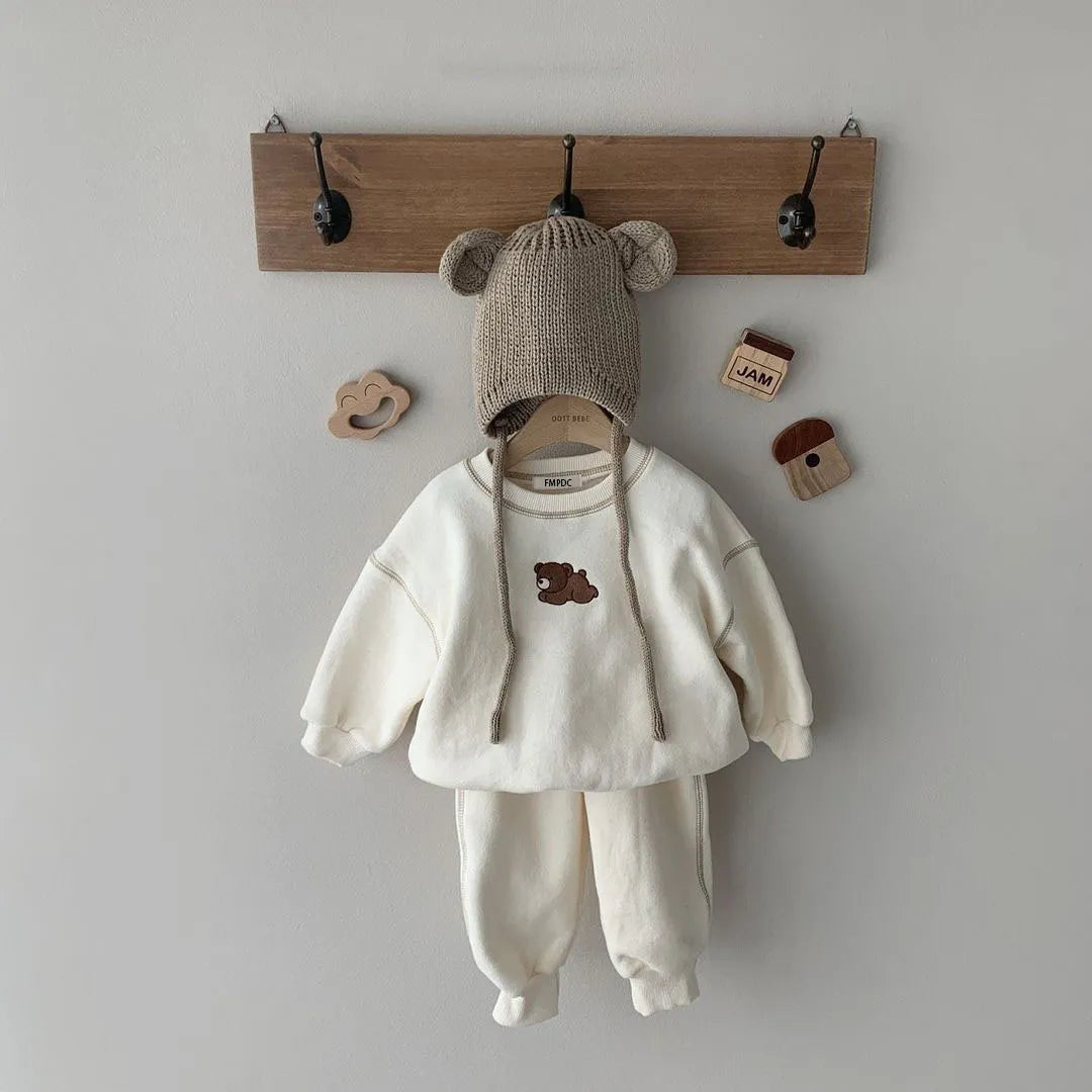 Toddler Bear Sweatshirt + Pants 2pcs Outfit