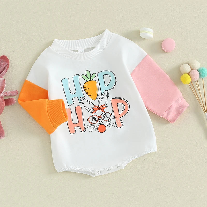 Sweatshirt Romper Bunny Oversized Bubble romper