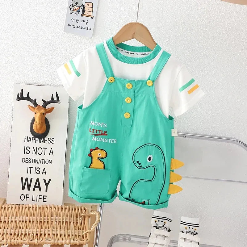 T-Shirt Overalls 2Pcs/Sets