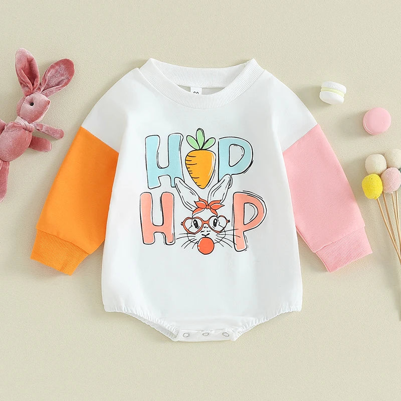 Sweatshirt Romper Bunny Oversized Bubble romper