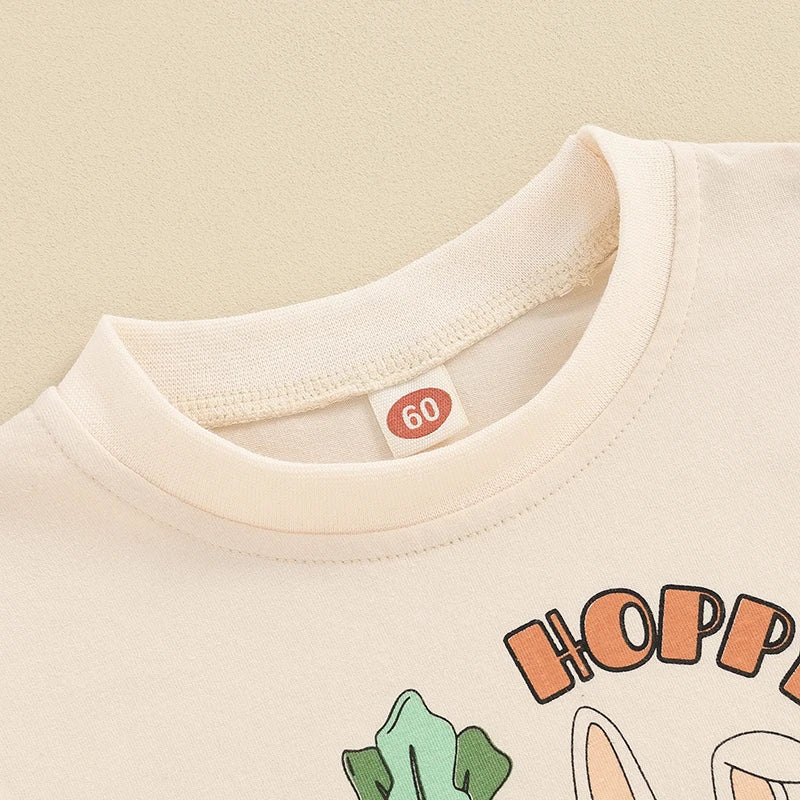 Bunny Printed Short Sleeve Romper
