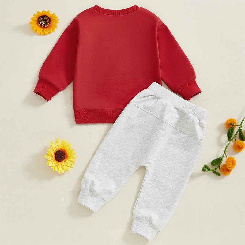 Valentines Day Outfits "Snacks Are My Love Language" Sweatshirt Top Joggers set