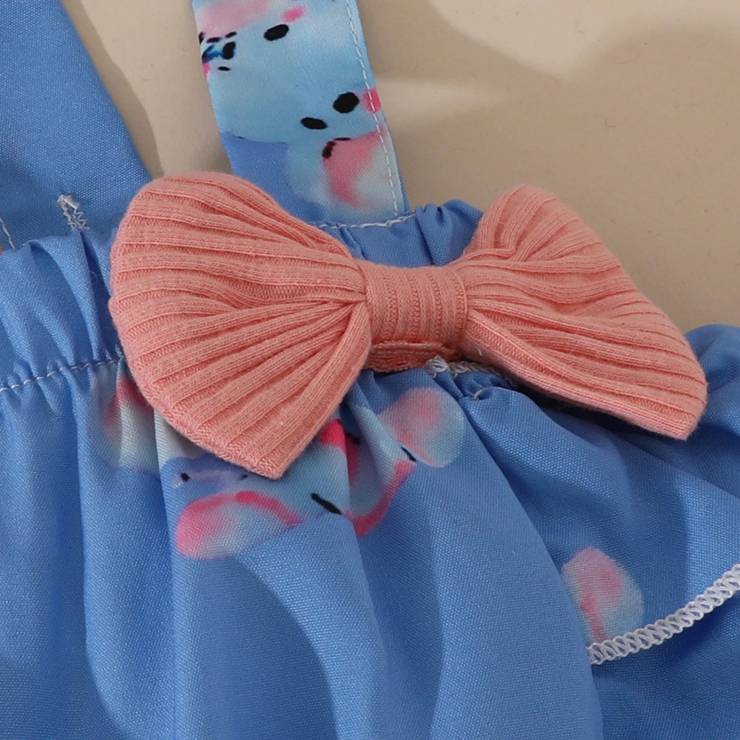 2pcs, Adorable Baby Girls Elephant Pattern Top and Skirt Set with LaceSleeves -Perfect for Summer!