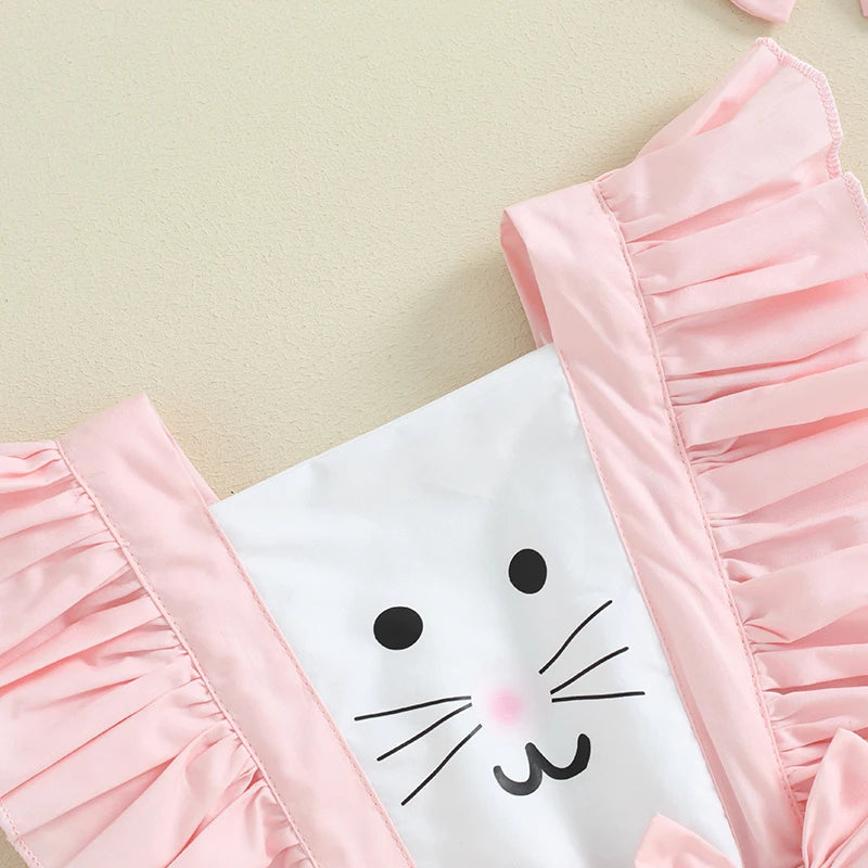 Baby Girl Easter Outfit Rabbit Print