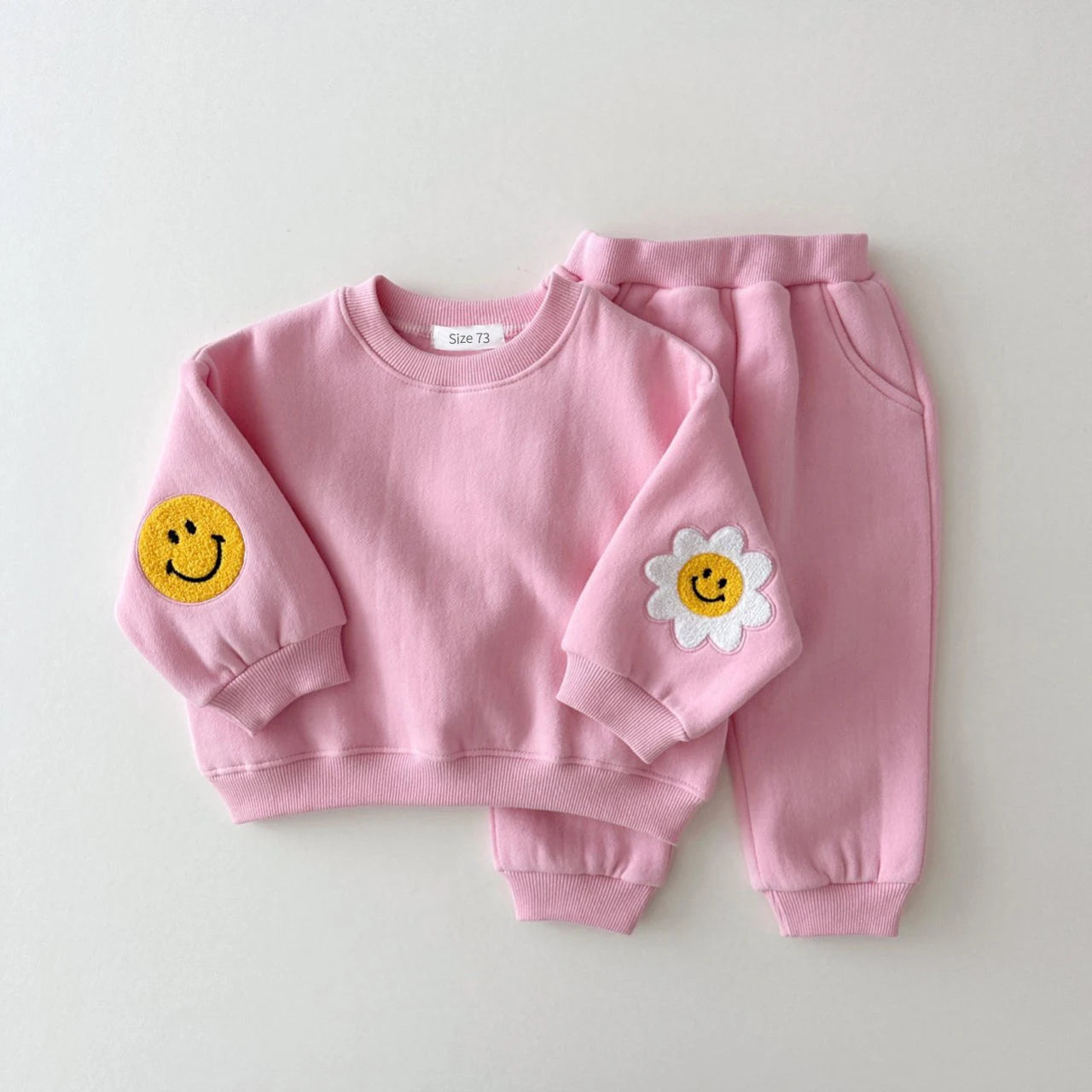 Winter Embroidery Fleece Sweatshirt + Pants