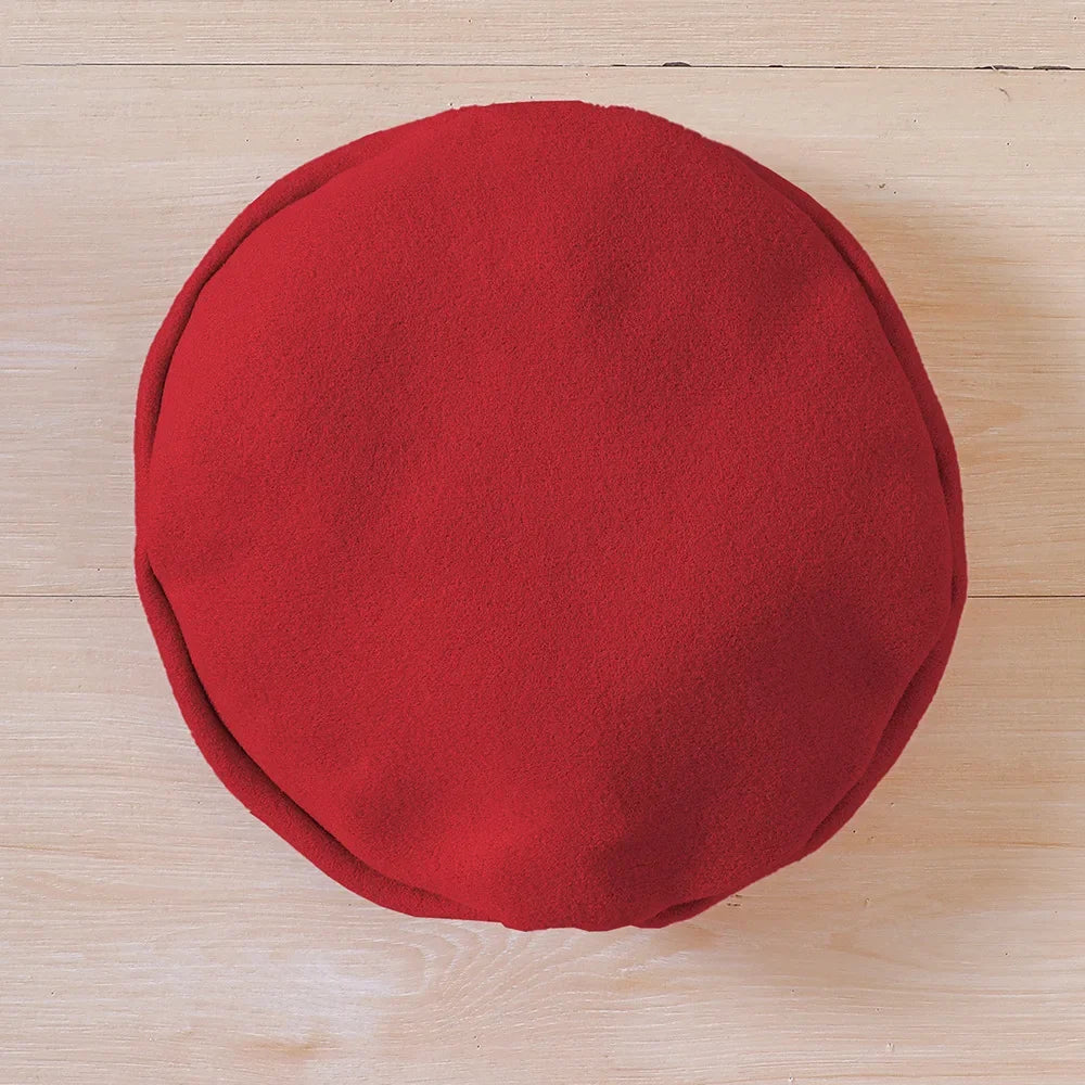 Autumn and winter new children's wear festival red 3-piece winter solid color coat suspenders skirt + hat fashion girls' suit