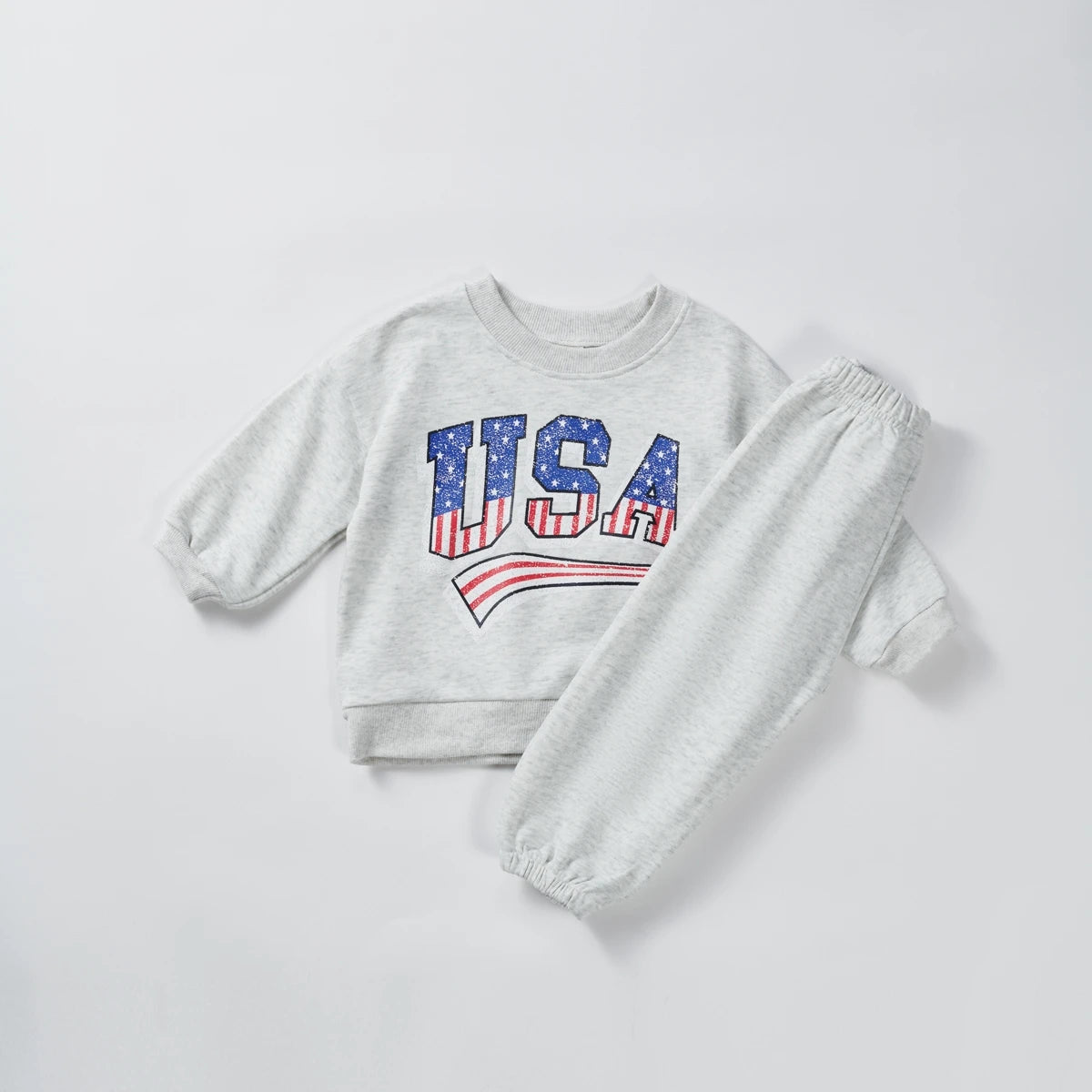 USA Printing Tshirt +shorts Clothes Toddler Clothing Sets