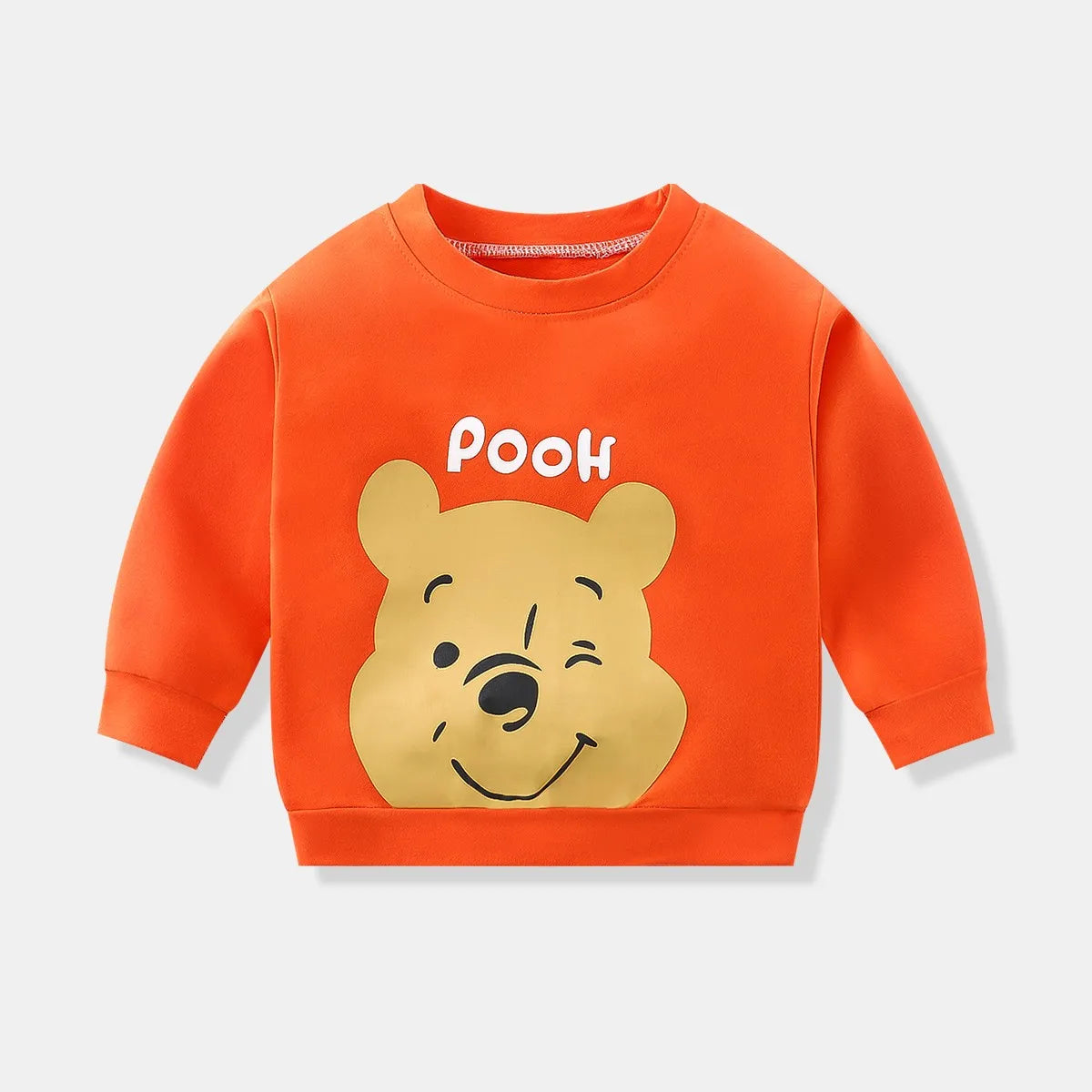 Brand New Design Hoodie Casual Spring Autumn Clothes Unisex Round Neck Long Sleeves Pullovers Toddler Cute Cotton Cartoon Tops