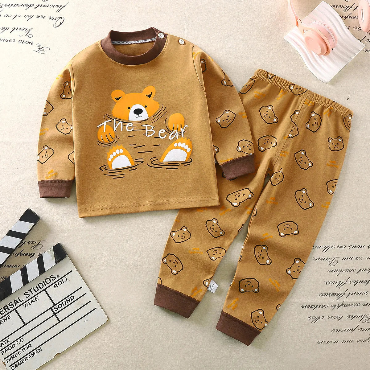Cartoon Pajamas Baby Boys Girls Sleepwear Home Clothes Cotton