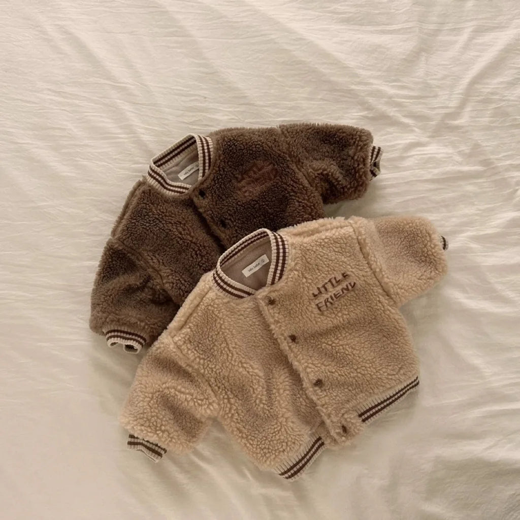 Winter Baby Plus Velvet Baseball Coat