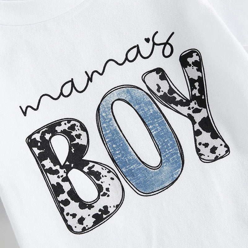 Short Sleeve Letter Print T-shirt and Elastic Waist Drawstring Shorts