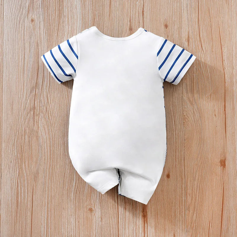 Cartoon Teddy Bear Fake Two-Piece Outdoor Outfit
