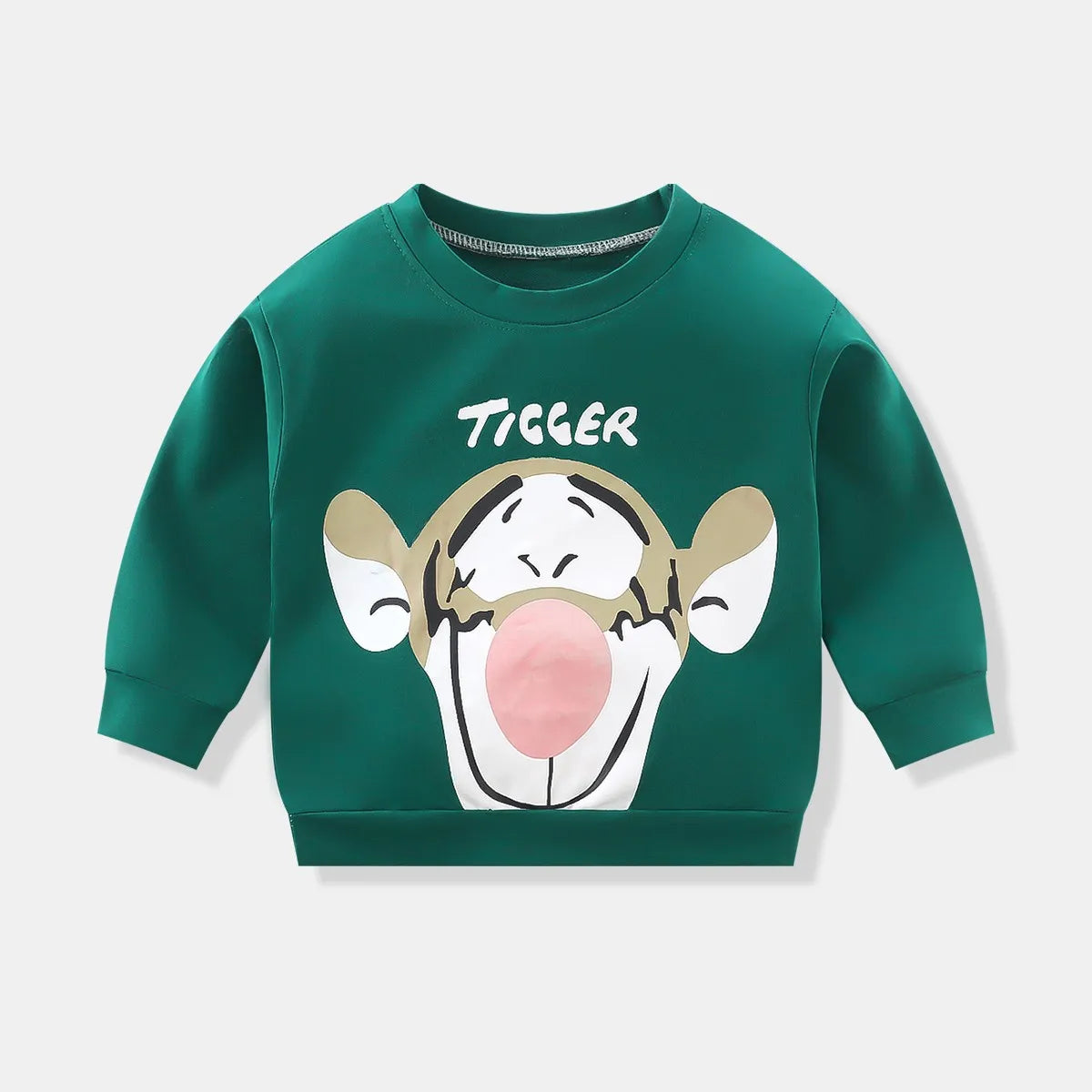 Brand New Design Hoodie Casual Spring Autumn Clothes Unisex Round Neck Long Sleeves Pullovers Toddler Cute Cotton Cartoon Tops