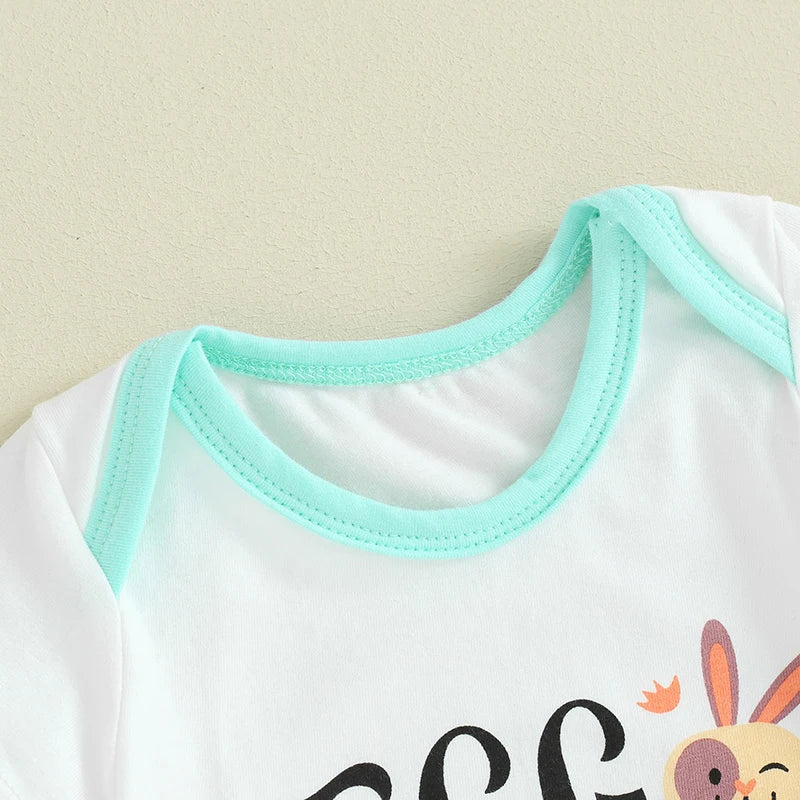 Baby Boy Easter Outfit Short Sleeve Letter Print T-shirt