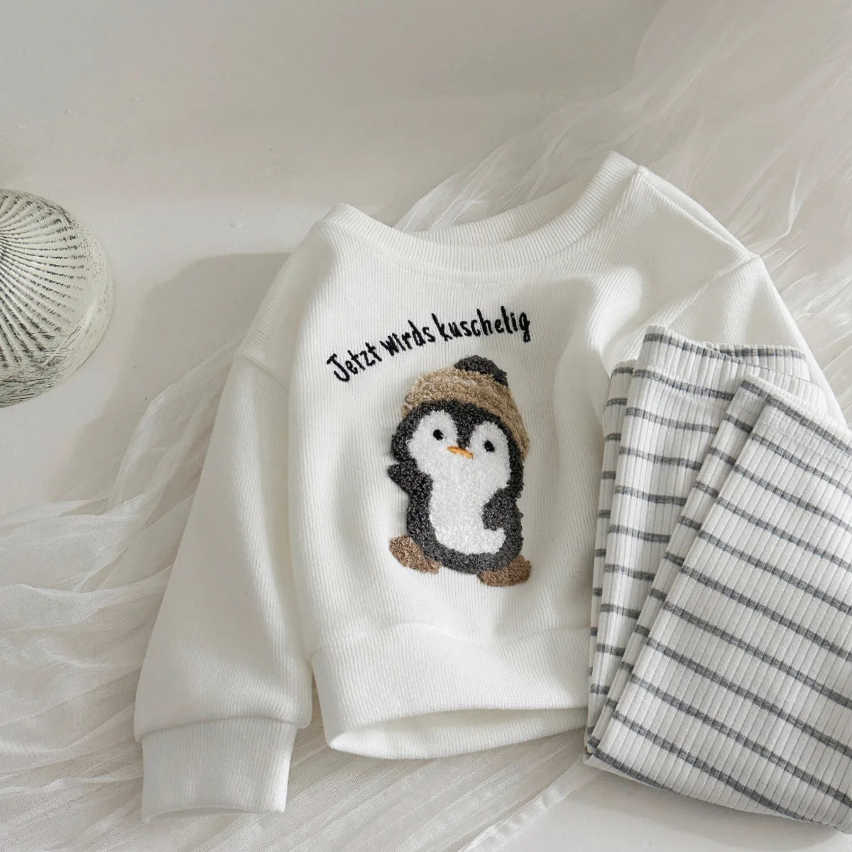 Cartoon Bear Sweatshirt and Long Pants set