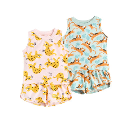 Tops + Bottoms Fashion Baby Boys Girls Clothes Sets Unisex Cute