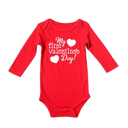 1st Valentine's Day Newborn romper