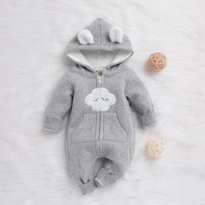 Winter Infant Baby Cloud Hooded Rompers