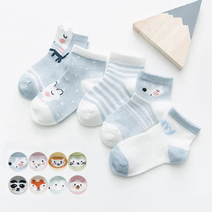 5Pairs Infant Baby Socks Cotton Mesh