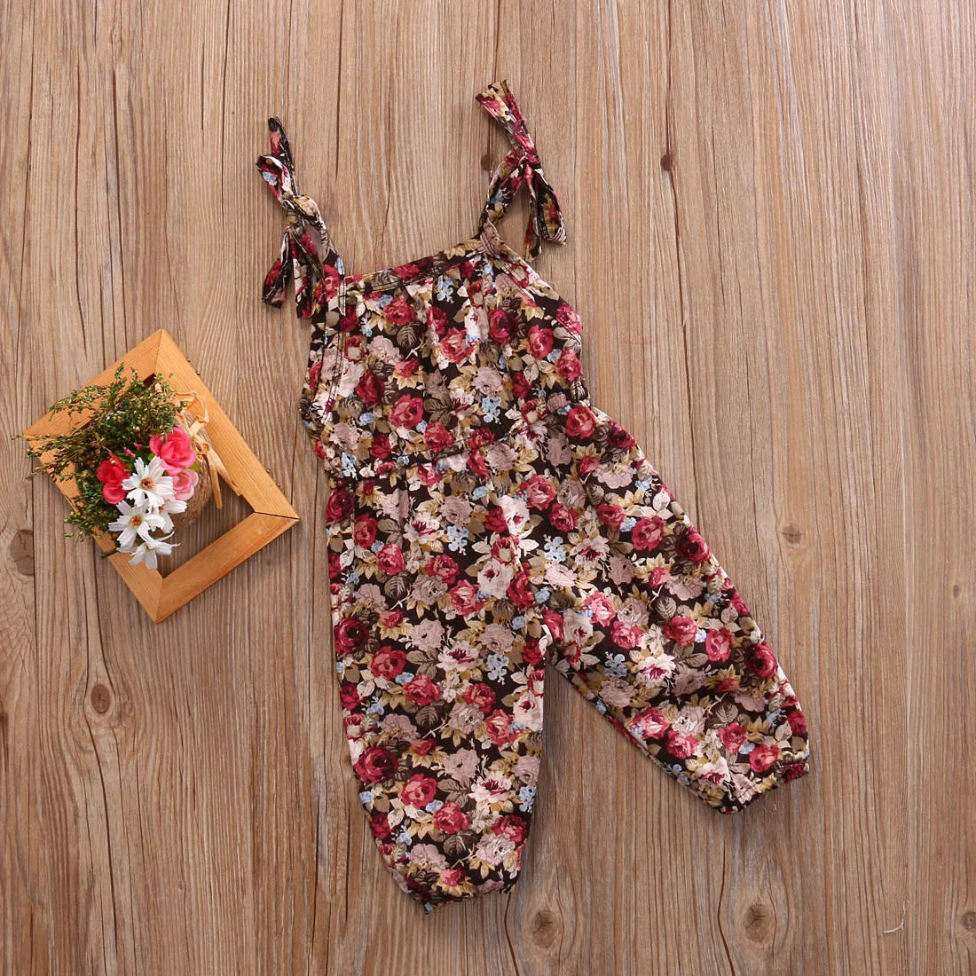 Floral Print Sleeveless Jumpsuit One Piece Outfit