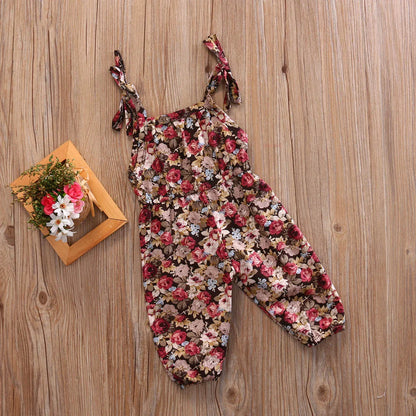 Floral Print Sleeveless Jumpsuit One Piece Outfit