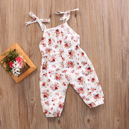 Floral Print Sleeveless Jumpsuit One Piece Outfit