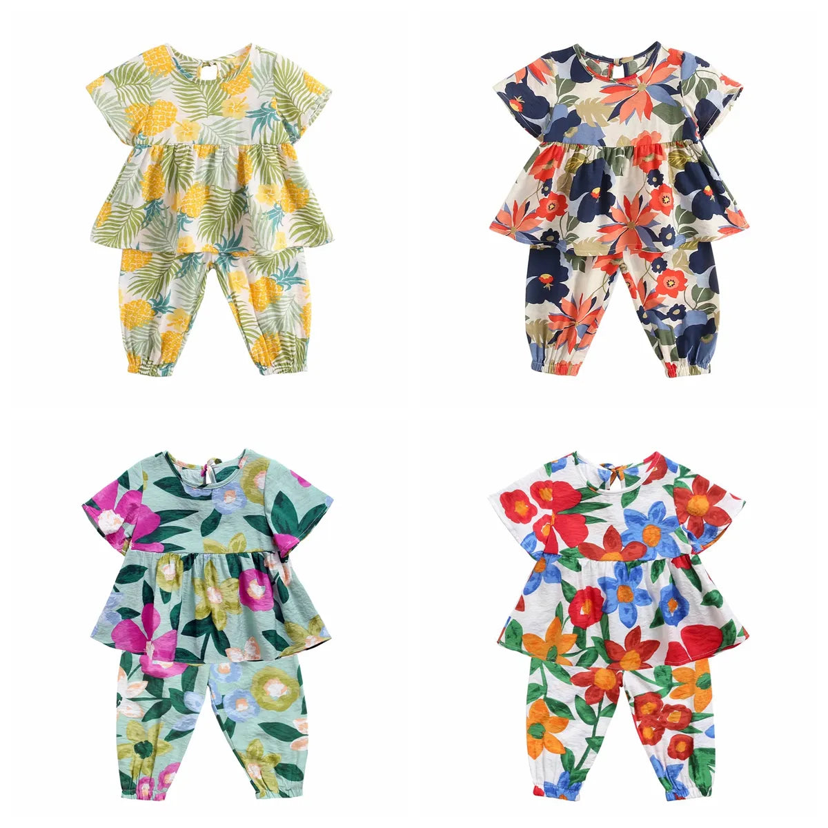 Flowers Baby Girls Clothing Sets