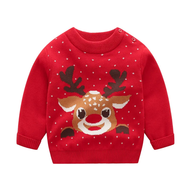 Winter Infant Toddler Christmas Print Sweaters