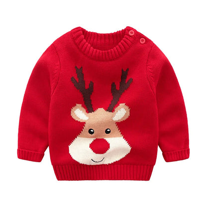 Christmas Cartoon Knitted Sweater Toddler Baby