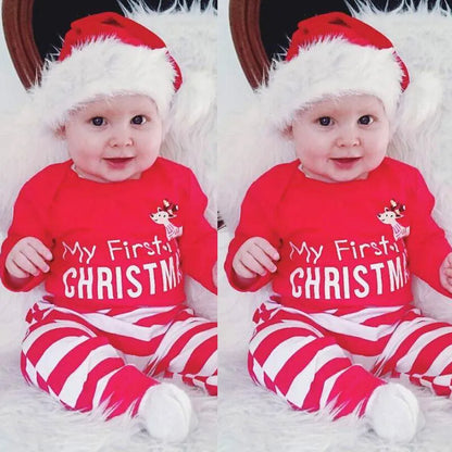 Baby 2 Pcs Elk Christmas Romper set