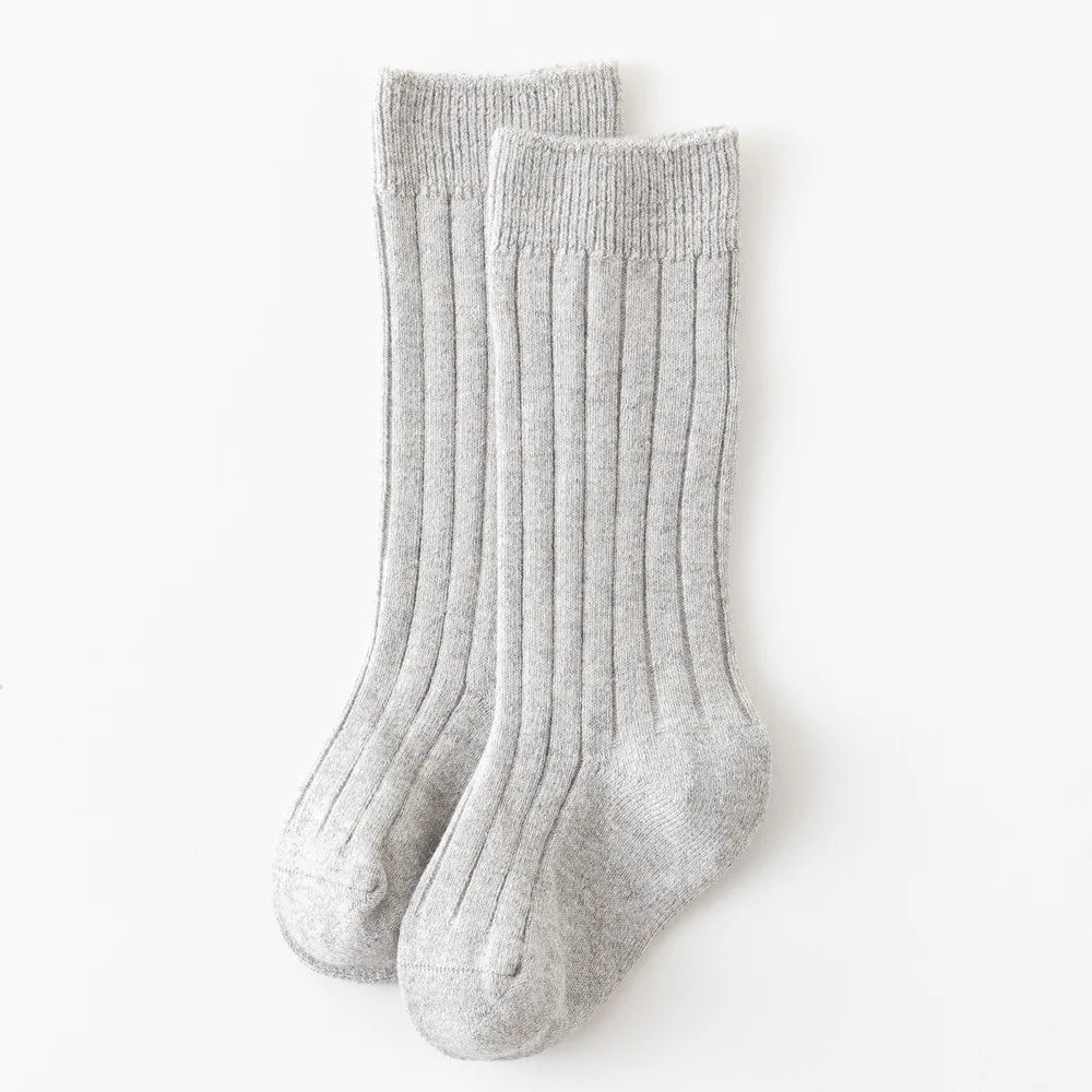 Baby Solid Cotton Stripe Plain Socks