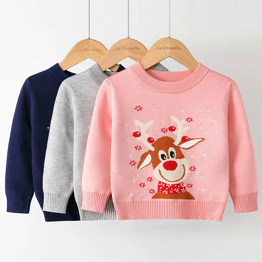 Christmas Cartoon Print Knitwear Sweater