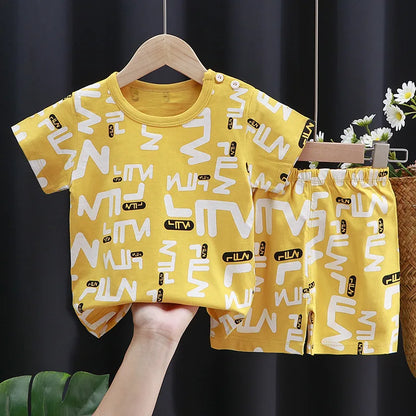 Kids Clothes Set Baby Boy/Girl T-Shirt + Shorts Summer Clothing