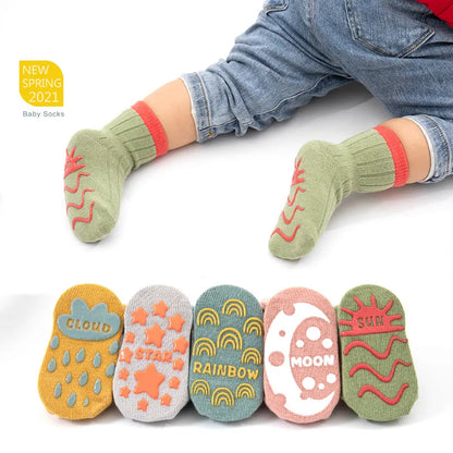 3 Pairs Children's Socks Solid Striped