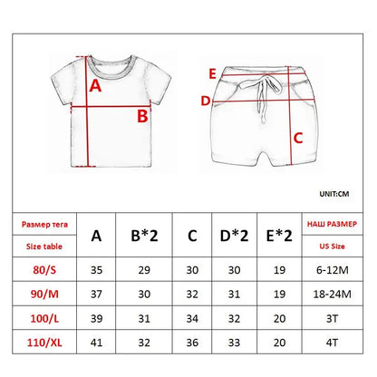 Short Sleeve Shirt + Pants for Boy 2 PCS Outwear