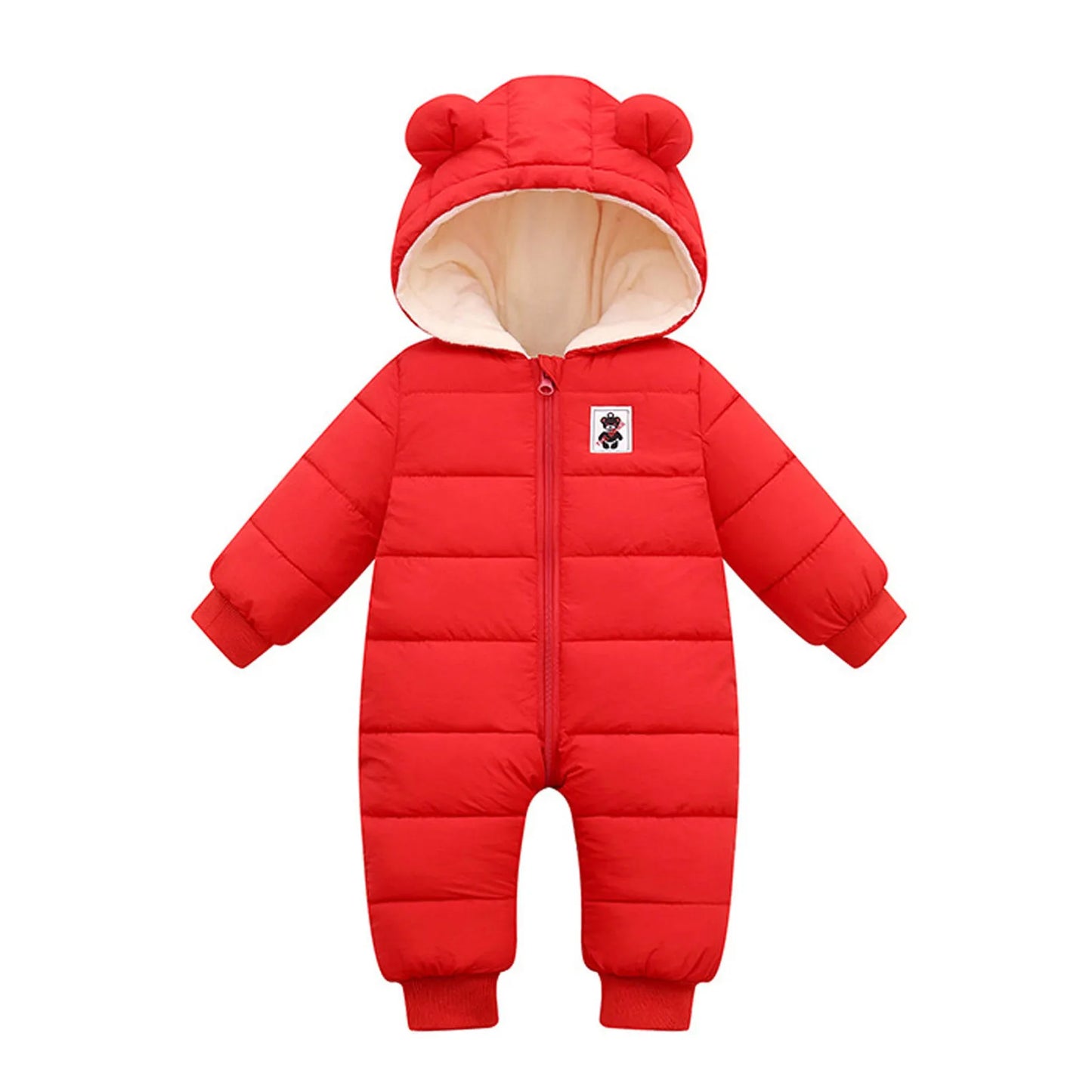 Romper Hooded Snowsuit Windproof Jumpsuit Coat