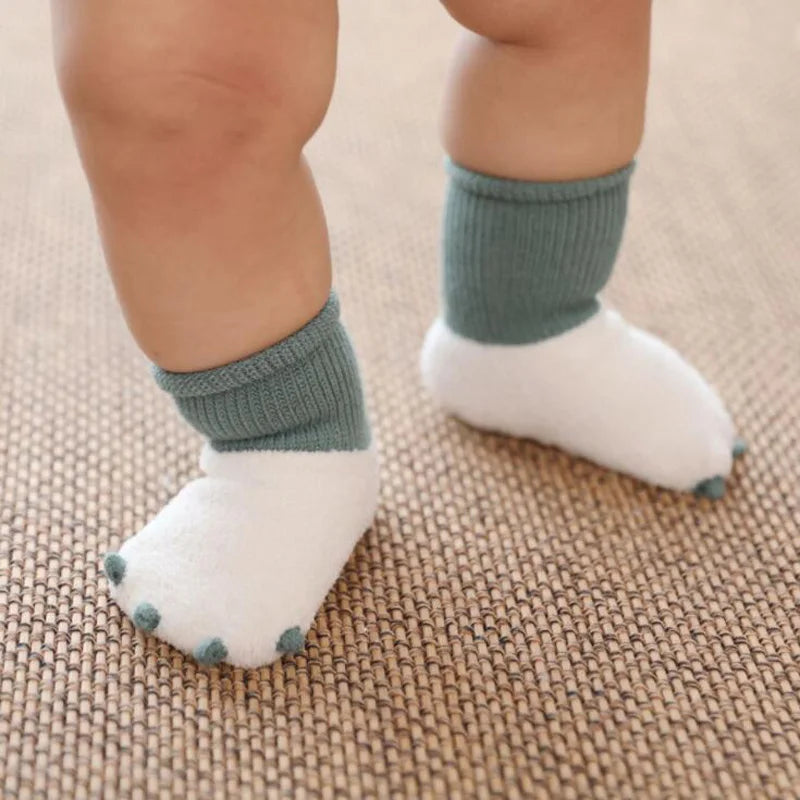 Winter Dinosaur baby foot socks