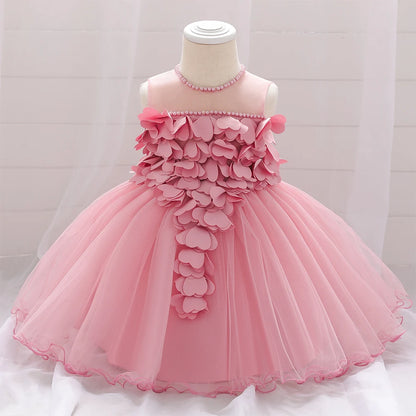 Lace Heart Baby Girls Princess Dress