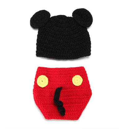 Newborn Baby Photography Props Accessories Boys Girls Crochet Knit Christmas Photo Props Baby Hat Caps Newborn Crochet Outfits