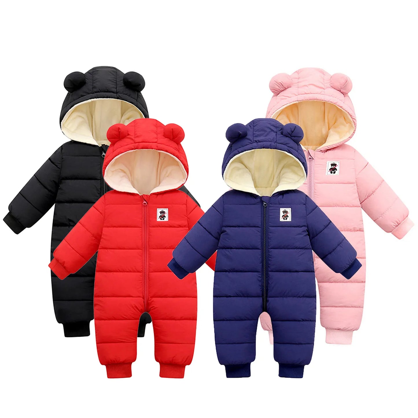 Romper Hooded Snowsuit Windproof Jumpsuit