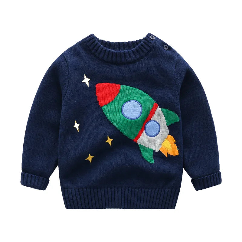 Christmas Cartoon Knitted Sweater Toddler Baby