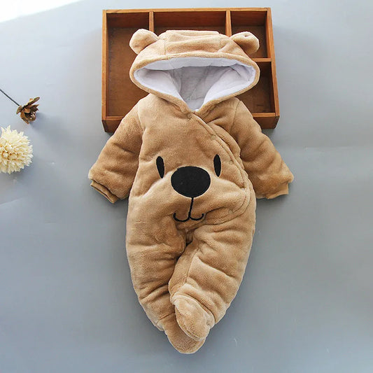 New Born Baby Footies Winter Warm Clothing