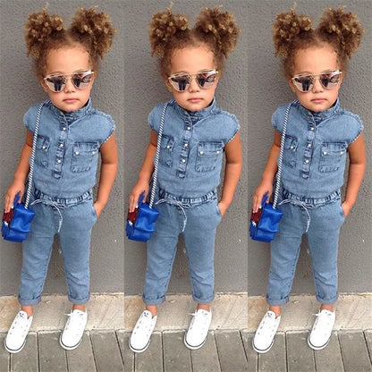 Girl Denim Jumpsuit Summer