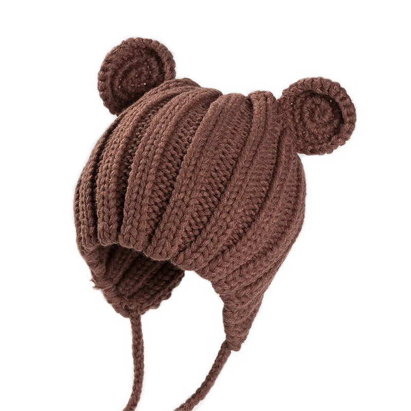 Knitted Winter Baby Hat with Ears