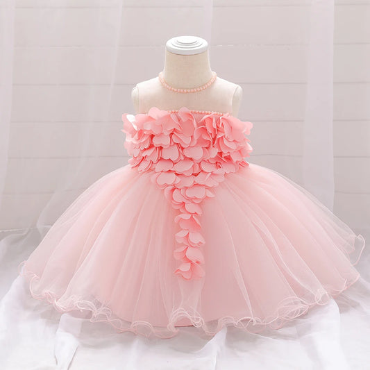 Lace Heart Baby Girls Princess Dress